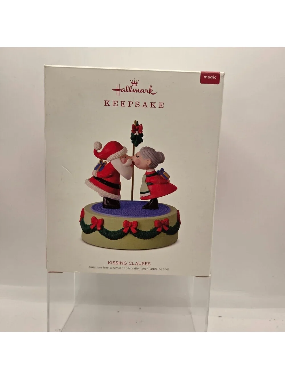 Hallmark Keepsake Kissing Clauses Ornament 2018 Magic Sound Motion TESTED w/ Box